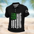 thumbnail image 5 of COSFO Big And Tall Polo Shirts for Men Short Sleeve St Patricks Day Waffle Graphic Tees Button Pullover Slim Fit Collared Mesh Tops, 5 of 5