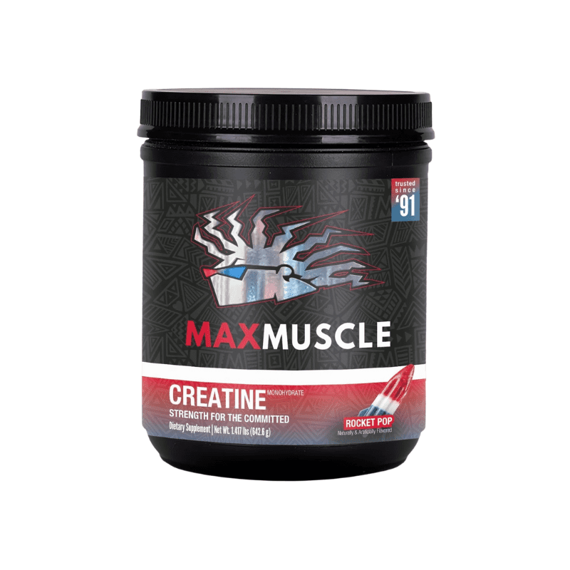 Max Muscle Sports Nutrition Max Creatine Monohydrate Powder, 5g Per Serving, 90 Servings, Rocket Pop, 642.6g