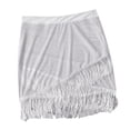 thumbnail image 5 of Daznico Women Ruffle Sheer Beach Skirt Cover Up Skirt Beach Wrap Bikini Shiny Wraps Cover Ups for Swimwear Mesh Drawstring Cover Up Skirt,L, 5 of 7