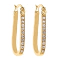 thumbnail image 1 of Pendientes de aro de aleación de gran tamaño con brillo resplandeciente para mujeres vanguardistas Golden Glam, 1 of 6