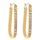 thumbnail image 1 of Pendientes de aro brillantes colgantes redondos grandes de aleación de joyería de moda para mujer (dorados), 1 of 6