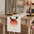 thumbnail image 2 of Abstract Art Sun Table Runner, Modern Art Orange Round Rustic Washable Cotton Linen Table Runners 48 Inches Long, Dresser Scarf Runner for Nightstand/Coffee/End Tables 13''x48'', 2 of 9