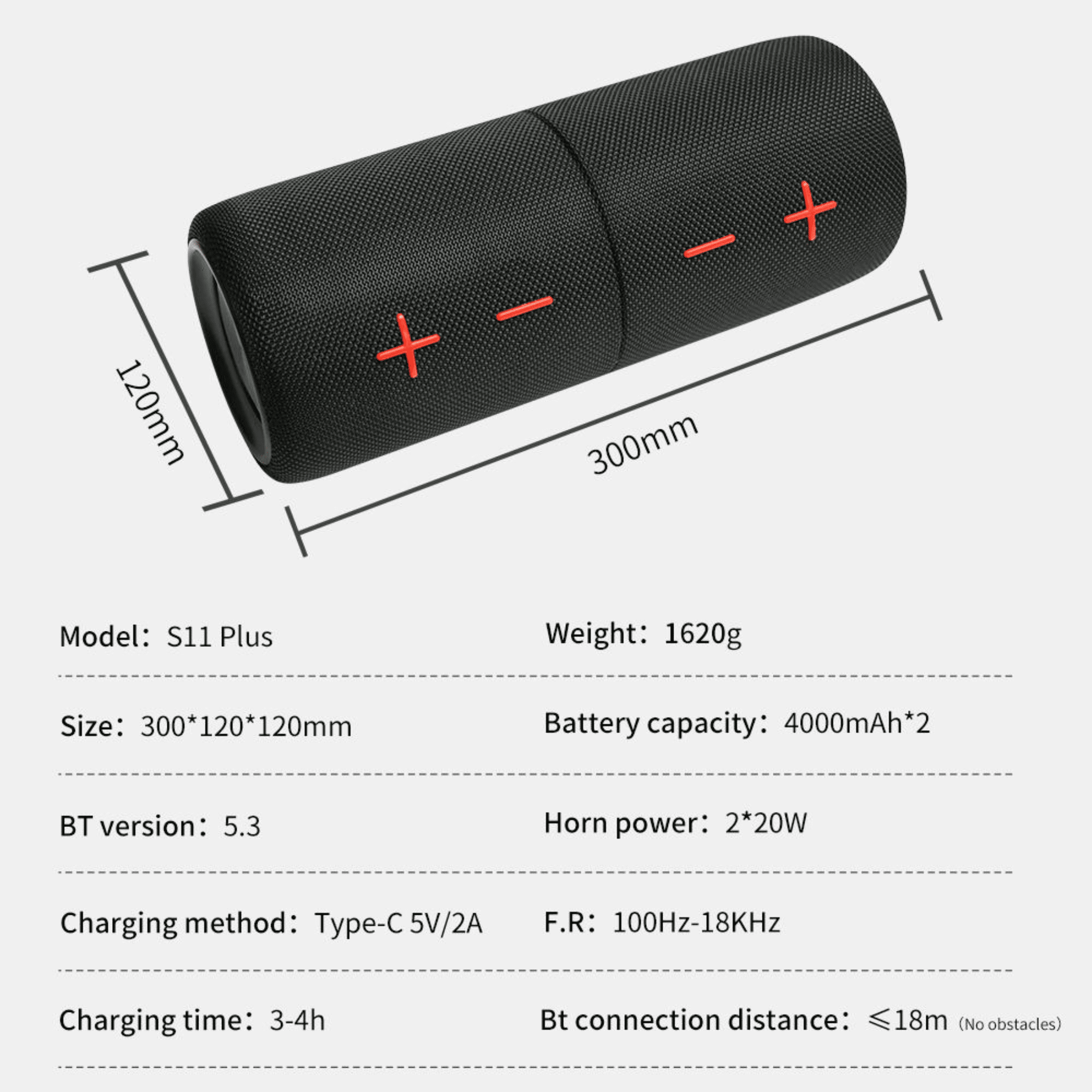 DCOWO 2 in 1 Split 40W Bluetooth Speaker, IPX6 Waterproof Portable Dual Speaker With RGB Lights Suitable For Home Leisure Outdoor Activities Fitness Study Gift Use