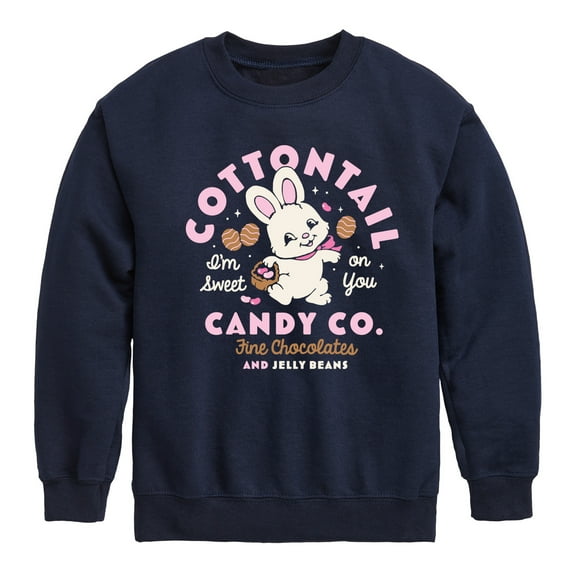 Instant Message - Cottontail Candy Co. - Toddler & Youth Crewneck Fleece Sweatshirt