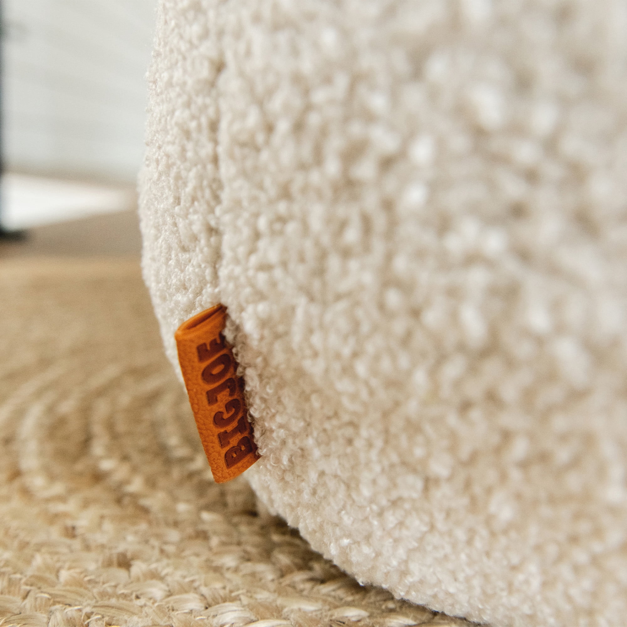 Big Joe Cloudberry Kids Foam-Filled Bean Bag Chair, Icing Teddy Boucle