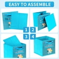 thumbnail image 5 of Godery 11" Collapsible Fabric Storage Cube Bin with Handles, Closet & Playroom Organizer Bins, Rainbow (6 pack), 5 of 8