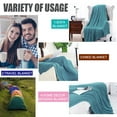thumbnail image 3 of Cozy Stylish Cotton Cable Knitted Throw Blanket For Sofa Bedding Home, 3 of 6