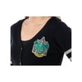 thumbnail image 5 of Harry Potter Womens' Slytherin House Crest Open Front Cardigan Juniors Knit Sweater, 5 of 5