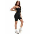thumbnail image 4 of Unique Bargains Women's Tube Top Shapewear Bodysuit Mid Thigh Jumpsuit S Black, 4 of 6