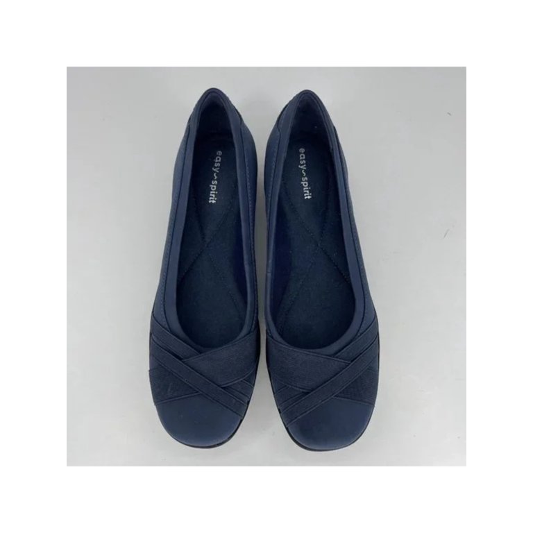 EASY SPIRIT Womens Navy Traction Sole Elastic At Toe Cushioned