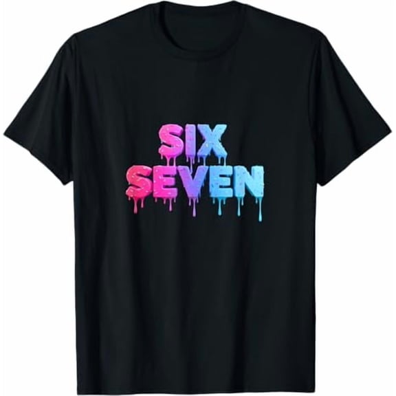 Six Seven Ice Cream Drip Gen Alpha Slang 6 7 Trending Meme T-Shirt