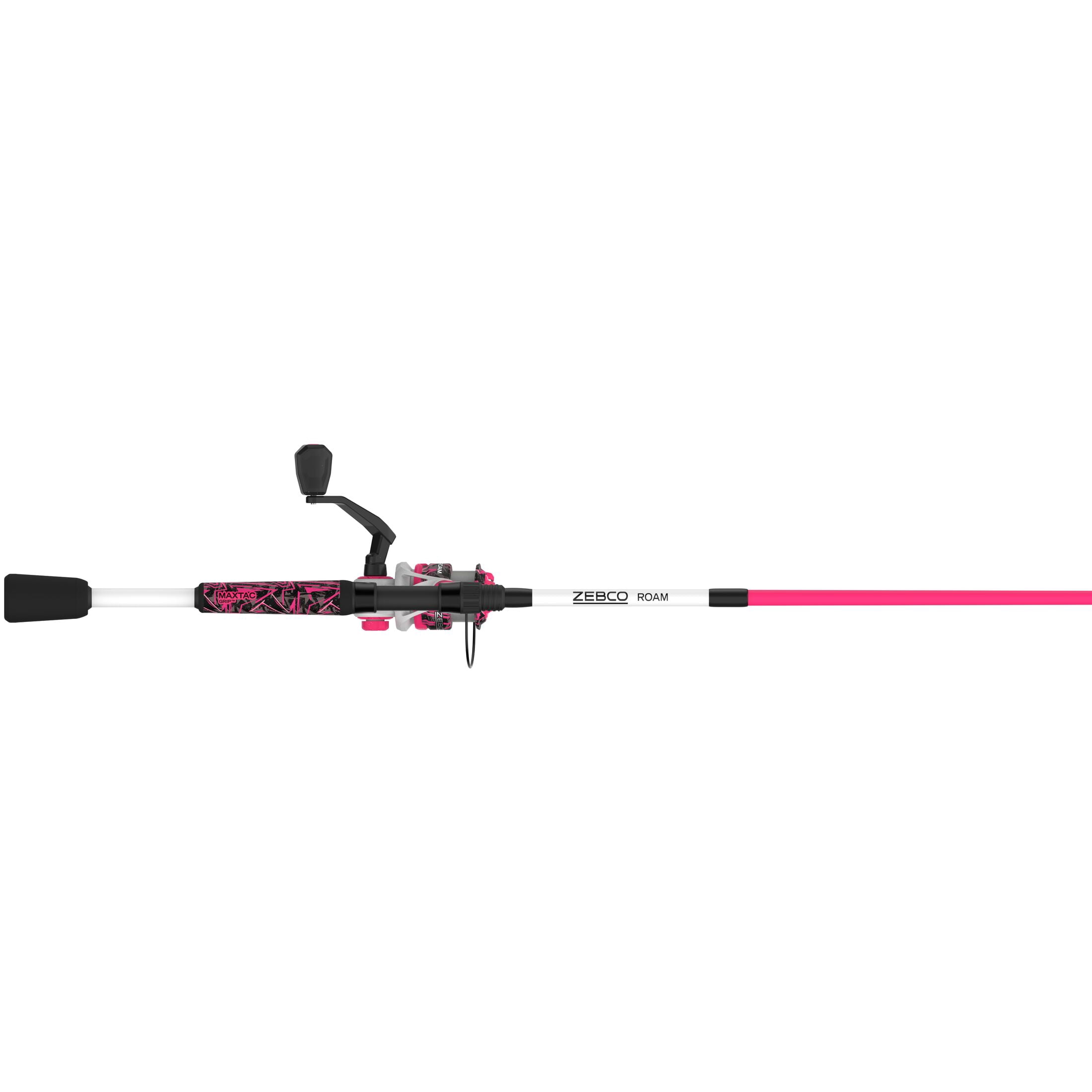 Zebco Roam Spinning Reel and Fishing Rod Combo, 6-Foot 2-Piece Fiberglass Fishing Pole, Size 20 Reel