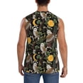 thumbnail image 4 of Fotbe Owls And Plants Men's Camiseta sin Mangas Estampada para Hombres, Playera Casual para Gimnasio, Entrenamiento, Playa-X-Large, 4 of 7
