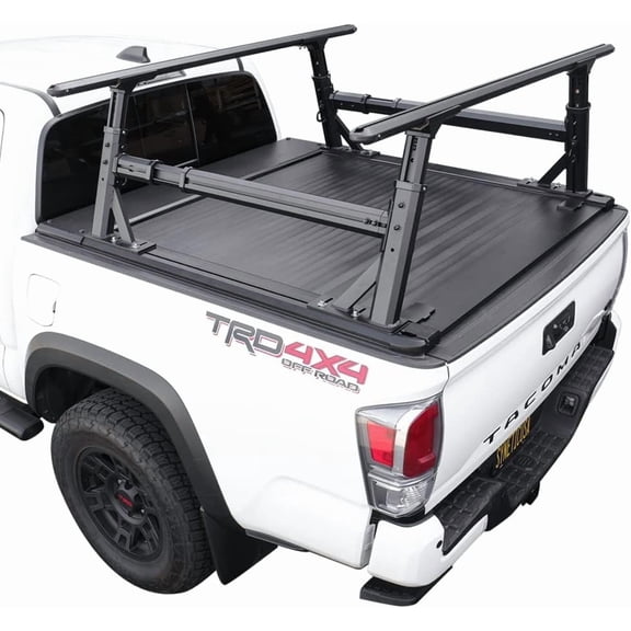 Syneticusa MR Retractable Hard Tonneau Cover with Rack Fits 2016-2026 Toyota Tacoma 6ft (73.7 in) Truck Bed Waterproof Off Road Overlanding