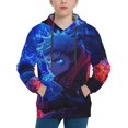 thumbnail image 6 of Jujutsu Kaisen Yuji Itadori Kids' Hoodie 3d Print Sweatshirt Soft Pullover Hooded With Big Pockets For Boys Or Girls Small, 6 of 7
