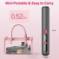 thumbnail image 2 of 2025 Mini Travel Hair Styler - Dual Straightener/Curl Iron with 4500mAh Battery & Ceramic Plates(Black), 2 of 5