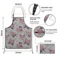 thumbnail image 3 of Pioneer Flower Floral Print Pattern Apron-Garden Aprons for Women with Pockets-Cotton Linen Waterproof Kitchen Cooking Gardening Aprons Adjustable for Kitchen,Cooking,BBQ and Salon 33x27 Inch, 3 of 5