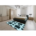 thumbnail image 5 of Ahgly Company Machine Washable Indoor Rectangle Transitional Blue Lagoon Blue Area Rugs, 2' x 5', 5 of 7