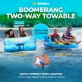 thumbnail image 2 of Solstice Boomerang Inflatable Towable 2-Person Water Sport Tube with 14 Handles, 2 of 9