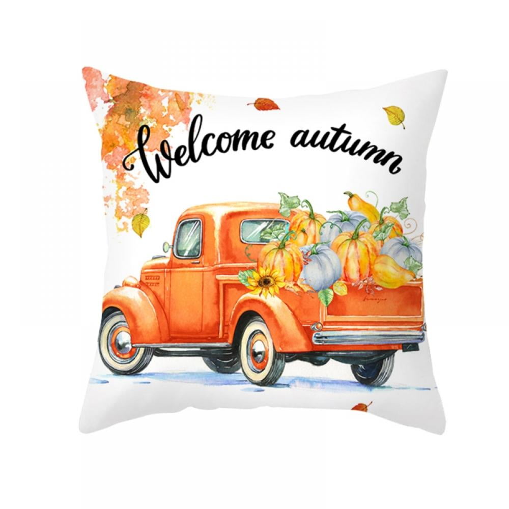 Fall Thanksgiving Autumn Rustic Cushion Cover Pillow Case Sofa Home Decor Art
