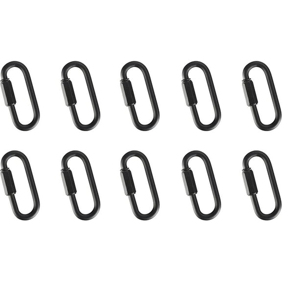 Aspen Creative 21112-91, 10 Pack Heavy Duty Chain Connecting Link. Size:1-3/4"L x 3/4"W., Matte Black Finish, 9 Gauge
