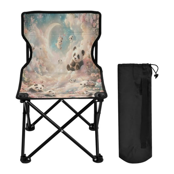 BZSMCE Camping Chairs Modern Dreamy Panda Paradise Pattern Folding chair