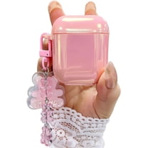Compatible with AirPod Case Cover,Cute Luxury Colorful AirPod Case with Bear Crystal Keychain Soft TPU Protective Earphone Case for Women Girl Fit for AirPods 1&2-Pink