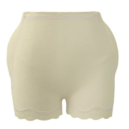 

DORKASM Full Coverage Stretch Panties for Women Seamless Underwear Lace Soft Boyshort Boxer Briefs 2XL Beige