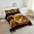 thumbnail image 3 of Erosebridal Hamburger Comforter Set Full,French Fries Bedding Set Adults Room Decor,Realistic Food Funny Bedding Comforter Sets Novelty Gifts Fried Chips Quilt Bed Set 3Pcs, 3 of 5