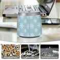 thumbnail image 6 of Yayeee Ashtray with Lid for Cigarette Smokeless Stainless Steel Home Ash Holder, Gray Snowflake, 6 of 7