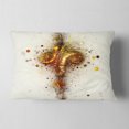 thumbnail image 2 of Designart Dark Yellow Fractal Art Design - Abstract Throw Pillow - 12x20, 2 of 5