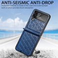 thumbnail image 3 of Case Compatible With Samsung Galaxy Z Flip 4, Pu Leather Shockproof Cover With Hinge Protection, 3 of 5