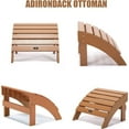 thumbnail image 3 of TALE Adirondack Ottoman Footstool All-Weather and Fade-Resistant Plastic Wood for Lawn Outdoor Patio Deck Garden Porch Lawn Furniture Brown, 3 of 11