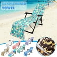 thumbnail image 3 of Beach Chair Cover, Lounge Chair Covers with Side Pockets 84.6" x 29.5",Thick and Quick Dry Lounge Chair Towel Cover for Sun Lounger, Pool Beach Garden Outdoor Tanning Chair Cover, 3 of 6