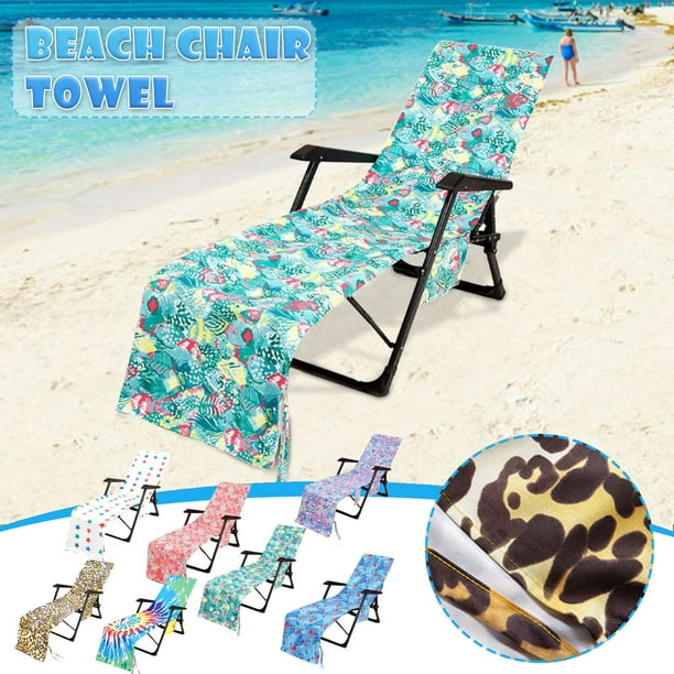 Ganfancp Funda para Silla de Playa Impresa Toalla de Playa Poliéster Algodón Toalla para Silla Ofertas Del Día Liquidación 1X Toalla de Playa