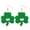 Q, variant on Weloille Women Fashion ST. Patrick's Day Green Drop Shape Printing Earrings Ear Studs