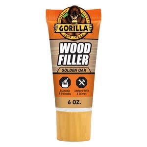 Gorilla All Purpose Wood Filler, Golden Oak, 6 oz