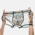 thumbnail image 4 of KHONTS Men's Irrational Graphic Printed Breathable Boxer Briefs Underwear Lifting Double Soft Underpants Green XL, 4 of 9