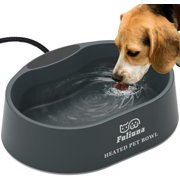 Heated Water Bowl for Dog & Cat, Outdoor with Anti Chew Cord, Large Heated Dog Bowl Provides Drinkable Water in Winter for Dogs Cats Chickens Birds,0.98 Gallon/ OZ,35 Watts