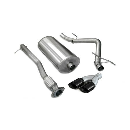 Corsa 07-08 Chevrolet Silverado Crew Cab/Short Bed 1500 5.3L V8 Black Sport Cat-Back (Best Exhaust For 4.8 Silverado)