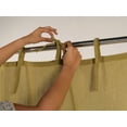 thumbnail image 6 of The Art Box Solid Linen Curtains 63 Inches Long 2 Pack, Gauze Linen Curtain Drapes Tie Top Curtain Panels for Bedroom/Living Room/Sliding Door Farmhouse Decor, 35"w x 63"l in, Barley Corn Green, 6 of 7