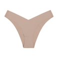 thumbnail image 5 of HAOTAGS Women Thong Panties,Breathable Moisture-Wicking Low-Rise Causal Panties Khaki L, 5 of 5