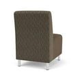 thumbnail image 3 of Siena Lounge Reception Armless Guest Chair / Brushed Steel Legs / Brown / Brown, 3 of 5
