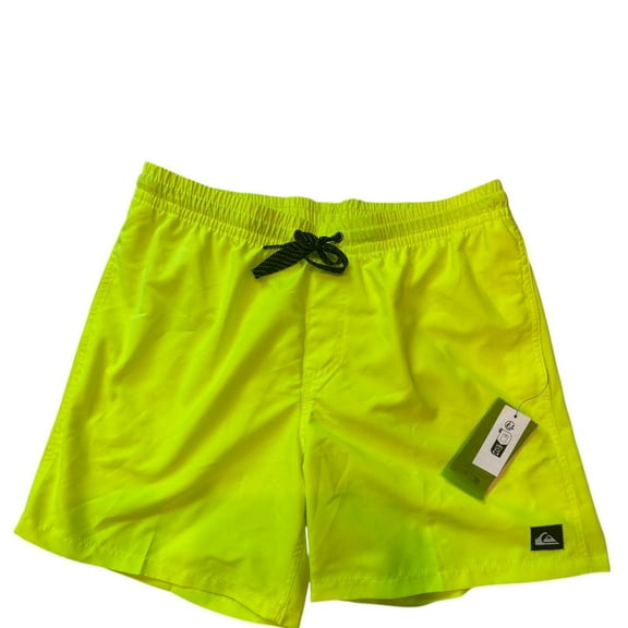 Quiksilver Men Or Everyday Volley 17" Board Shorts Swim Trunk Neon Yellow Size M