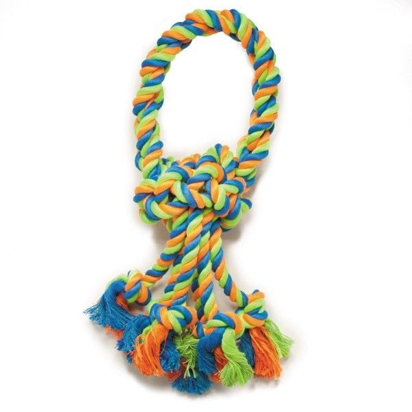 Rope Toys For Dogs Mighty Bright Colored Loops 14 1/2" Long Rugged