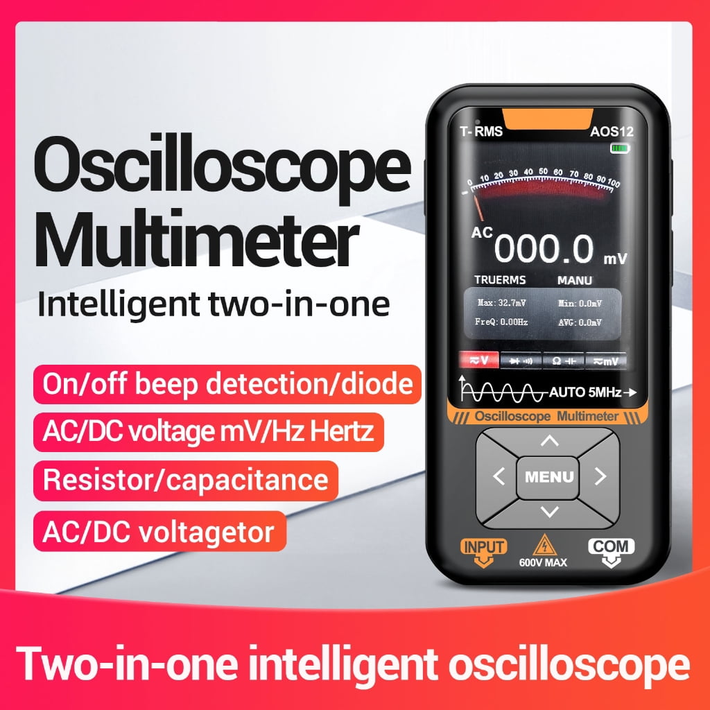 Digital Oscilloscope Multimeter 2 in 1 Anti Burn Designs Easy Carry Multimeter