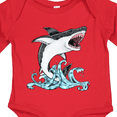 thumbnail image 4 of Inktastic Great White Shark Jumping Boys or Girls Long Sleeve Baby Bodysuit, 4 of 5