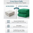 thumbnail image 3 of Casa Platino 8-Piece Bathroom Towels – Luxurious 100% Ring Spun Cotton, Includes 2 Bath, 2 Hand & 4 Washcloths, Quick-Dry, Lightweight, Everyday Essential – Emerald, 3 of 8