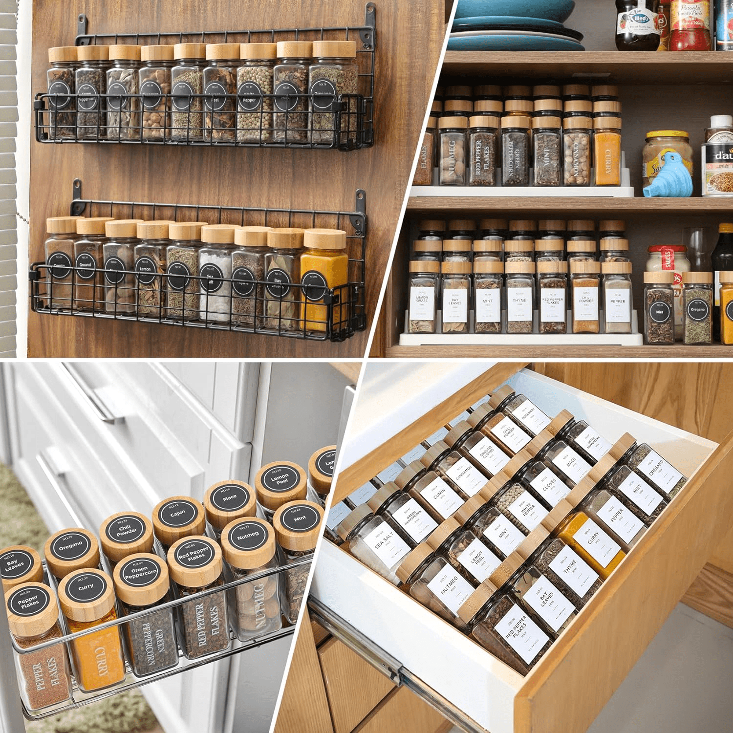 CycForge 24 Pcs Spice Jars with Lids and Labels,4 oz Empty Spice Containers Bottles for Pantry,Cabinet, Drawer, with Collapsible Funnel
