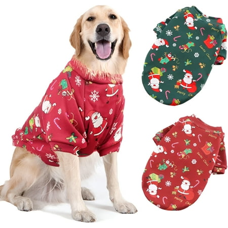 GASTROPOD 1Piece Dog Christmas Clothes-Sweater-Costumes Winter Warm Xmas Puppy Holiday for Dog Cold Weather Outfit Apparel for Medium Large Dogs